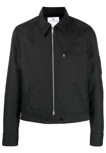 Courrèges zip-up shirt jacket - Nero