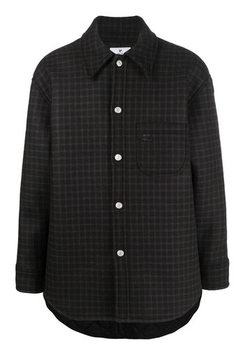 Courrèges checked shirt jacket - Nero