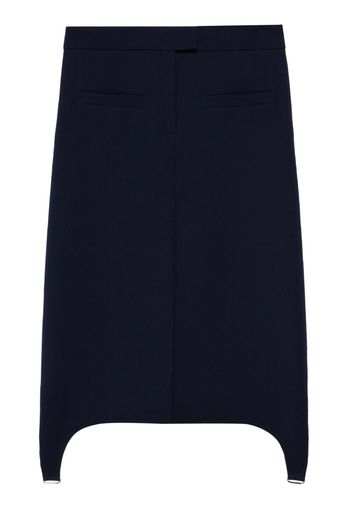 Courrèges twill suspenders midi-skirt - Nero