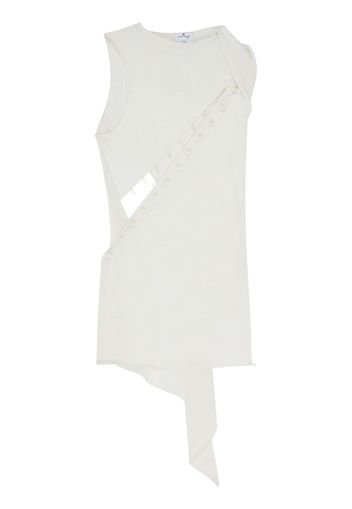 Courrèges asymmetric cut-out minidress - Bianco