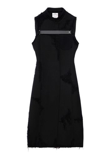 Courrèges sleeveless virgin-wool coat - Nero