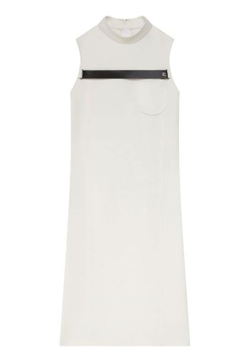 Courrèges straped tailored twill dress - Bianco