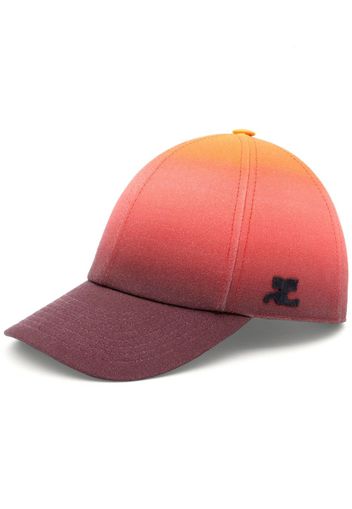 Courrèges gradient-effect cotton cap - Multicolore