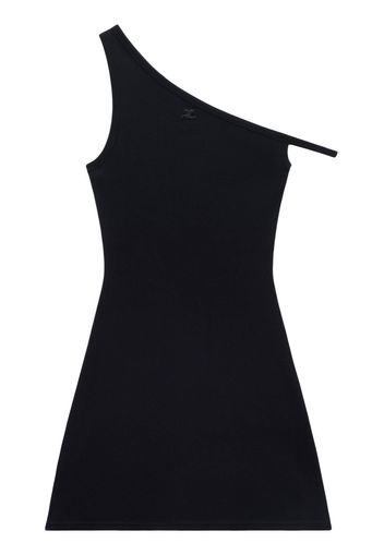 Courrèges Bumpy asymmetric dress - Nero