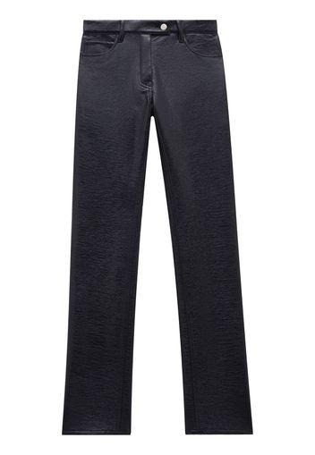 Courrèges five-pocket vinyl straight trousers - Blu