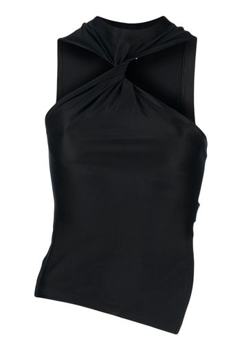 Courrèges one-shoulder cut-out top - Nero