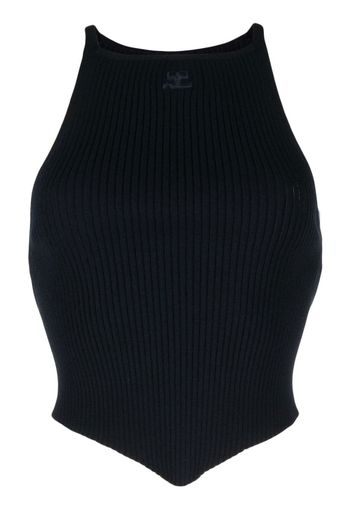 Courrèges knitted sleeveless top - Blu