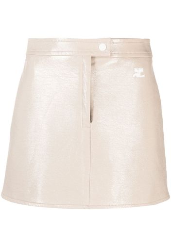 Courrèges vinyl mini skirt - Toni neutri