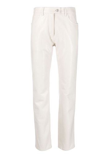 Courrèges straight-leg faux leather trousers - Toni neutri