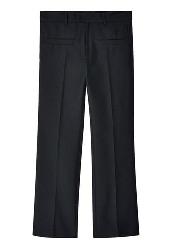 Courrèges Poches pressed-crease twill trousers - Nero