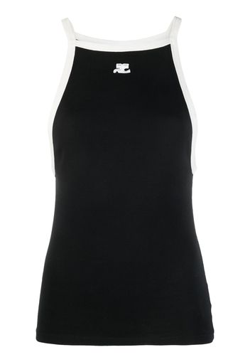 Courrèges straight-hem tank top - Nero