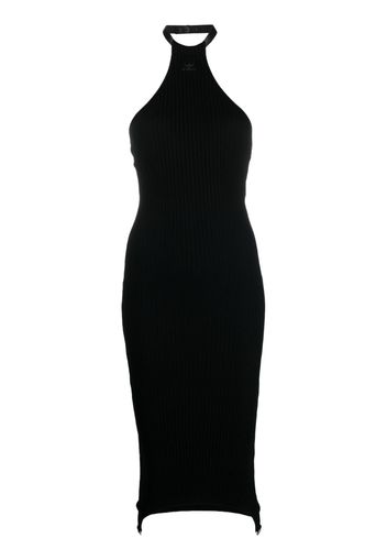 Courrèges halterneck knitted dress - Nero