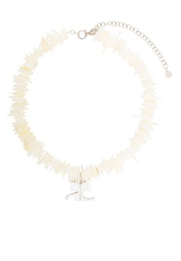 Courrèges Coral choker necklace - Bianco