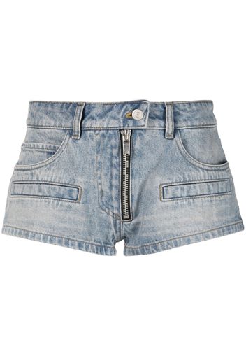 Courrèges denim micro shorts - Blu