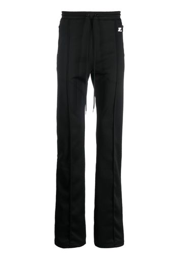 Courrèges logo-patch drawstring trousers - Nero