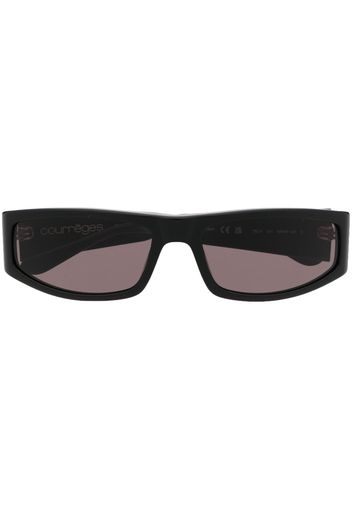 Courrèges logo-print arm sunglasses - Nero