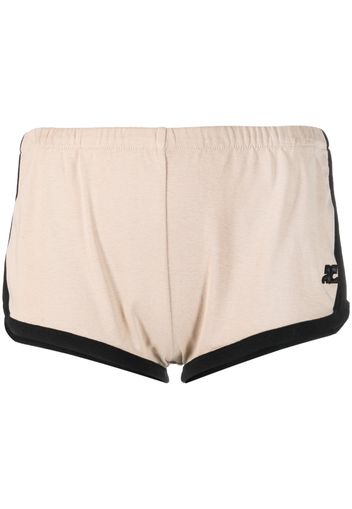 Courrèges contrasting-trim logo shorts - Toni neutri