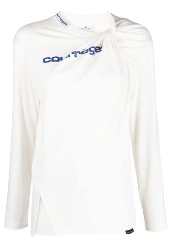 Courrèges double-layer asymmetric jersey - Bianco