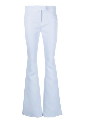 Courrèges mid-rise flared trousers - Blu