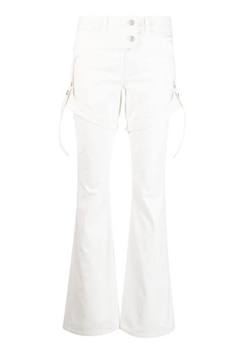 Courrèges straight-leg cotton trousers - Bianco