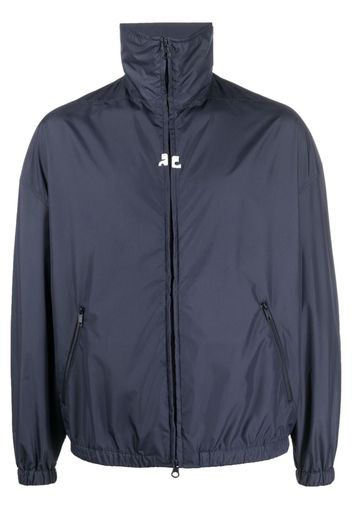 Courrèges logo-print lightweight jacket - Blu
