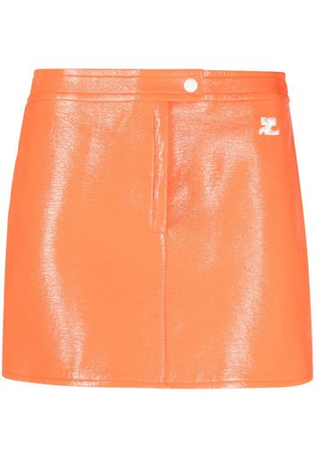 Courrèges Vinyl Re-edition mini skirt - Arancione