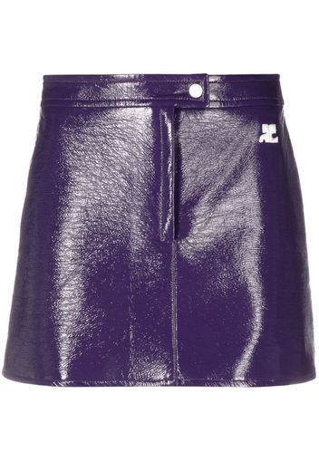 Courrèges Reedition Vinyl miniskirt - Viola