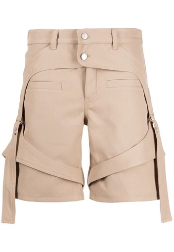 Courrèges above-knee utility shorts - Marrone