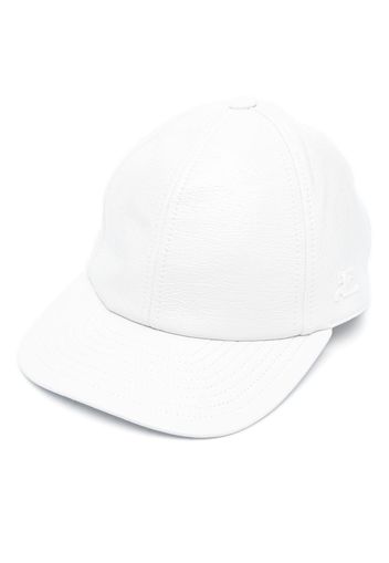 Courrèges logo-embroidered cotton cap - Bianco