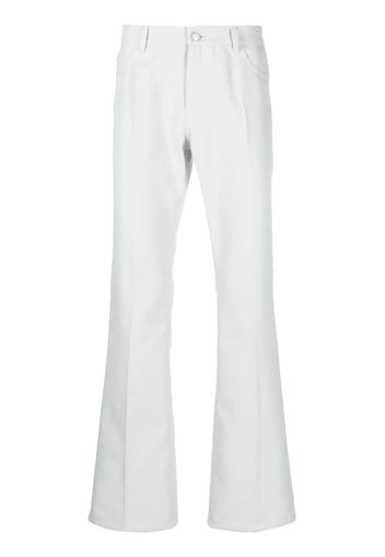 Courrèges logo-patch straight-leg trousers - Grigio