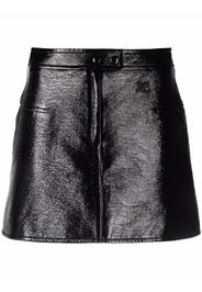 Courrèges patent mini skirt - Nero