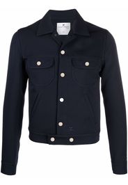 Courrèges twill trucker jacket - Blu