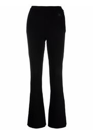 Courrèges logo knit flared trousers - Nero