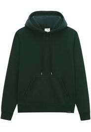 Courrèges embroidered-logo cotton hoodie - Verde