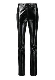 Courrèges faux-leather slim trousers - Nero