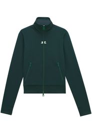 Courrèges logo-patch zipped-up jacket - Verde