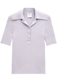 Courrèges ribbed polo top - Viola