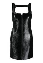 Courrèges faux-leather sleeveless mini dress - Nero