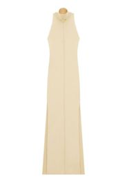 Courrèges col diamanterai rib knit-dress - Toni neutri