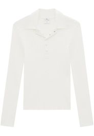 Courrèges CLASSIQUE AC RIB KNIT POLO - 0001 heritage white
