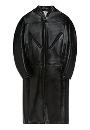 Courrèges Racer vinyl coat - Nero