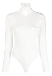 Courrèges Body a collo alto con inserti - Bianco