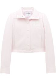 Courrèges logo-patch cropped jacket - Rosa