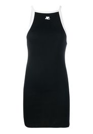 Courrèges sleeveless cotton mini-dress - Nero