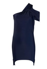 Courrèges one-shoulder mini dress - Blu