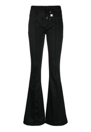 Courrèges seam-detailing flared track pants - Nero