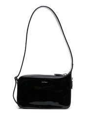 Courrèges Racer patent-finish shoulder bag - Nero