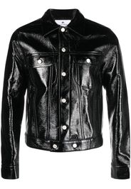 Courrèges high-shine leather jacket - Nero