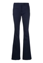 Courrèges logo-patch flared trousers - Blu