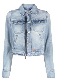 Courrèges zip-up denim jacket - Blu